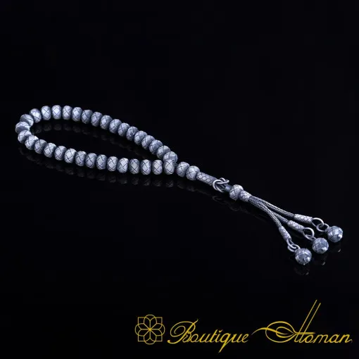 Hand Made Knitted Tasbih Grey