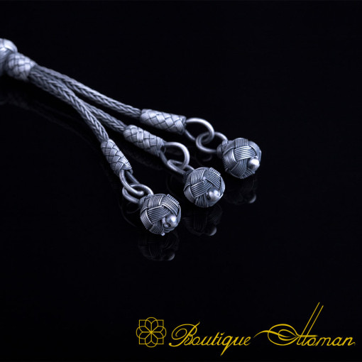 Hand Made Knitted Tasbih Grey