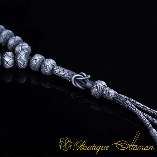 Hand Made Knitted Tasbih Grey