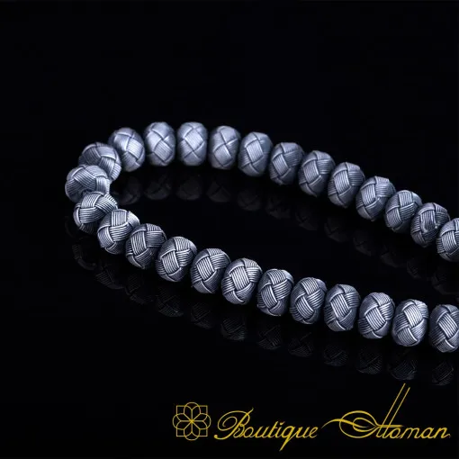 Hand Made Knitted Tasbih Grey
