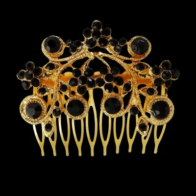 Black Zircon Hair Comb