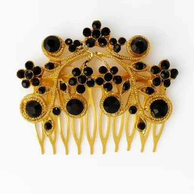 Alternative view of Black Zircon Hair Comb