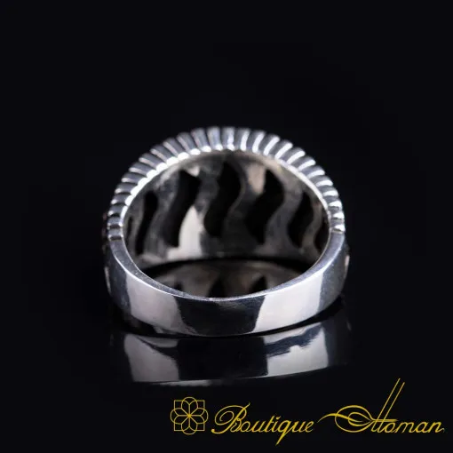 Allah الله Written Silver Islamic Ring