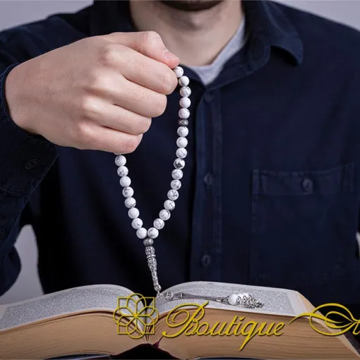 Howlite Stone White Prayer Beads