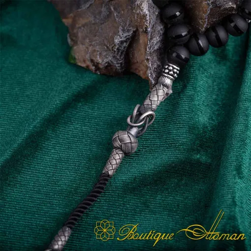 Onyx Stone Black Misbaha With Kazaz Imame