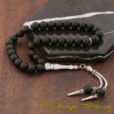 Black Onyx Stone Misbaha Prayer Beads