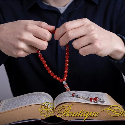 Red Aqeeq Stone Tasbeeh