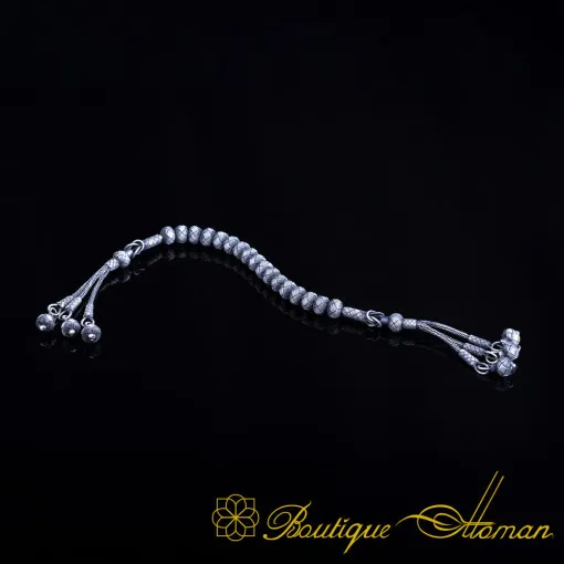Hand Made Silver Swing Tasbih Black