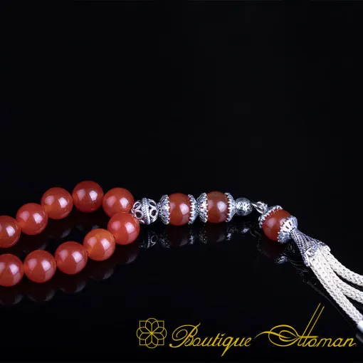 Red Aqeeq Stone Tasbeeh