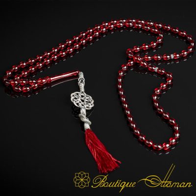Red Amber Stone 99 Beads Tasbeeh