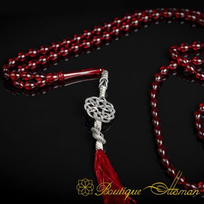 Red Amber Stone 99 Beads Tasbeeh