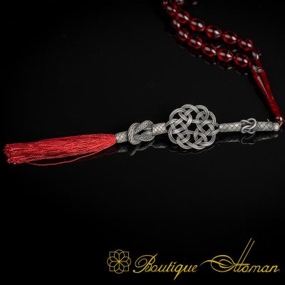 Red Amber Stone 99 Beads Tasbeeh