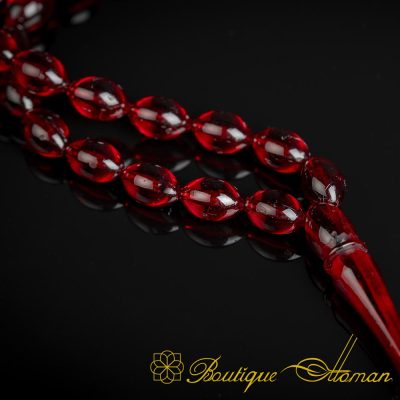 Red Amber Stone 99 Beads Tasbeeh