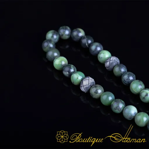 Green Jade Stone Kazaz Prayer Beads - Image 3