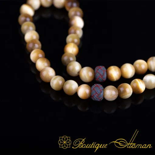 Red Agate Stone Tasbih With Kazaz Imame