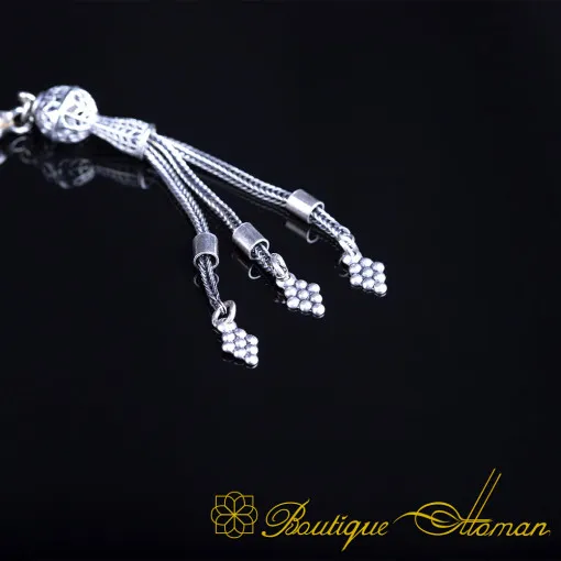 Yellow Amber Tasbih With 925 Sterling Silver Tassle-TG-1028