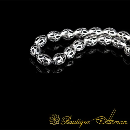 Oval 925 Sterling Silver Tasbih -TG-3002