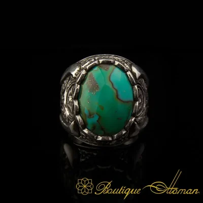 Alternative view of Rare Ferooza Turquoise Men Ring