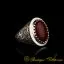 Savoy Collection Red Aqeeq Hand Engraved Ring