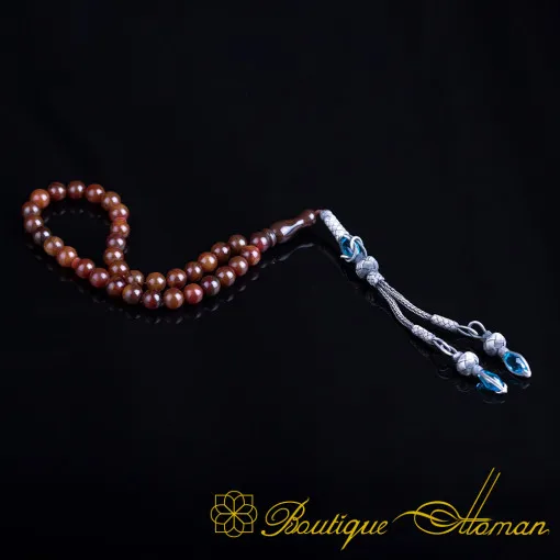Antique Collection Yellow & Purple Amber 33 Beads Tasbih Misbaha