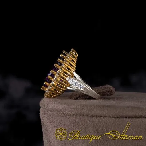 Hurrem Sultana Amethyst Silver Ring - Image 3