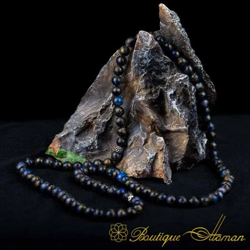Lapis Lazuli Three In One 99 Beads Necklace & Bracelet & Misbaha - Image 3