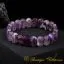 Oval Amethyst Elastic Beaded Bracelet