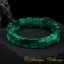 Oval Malachite Elastic Beaded Bracelet