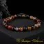 Brown Aqeeq Beaded Elastic Bracelet