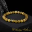 Cat’s Eye Brown Yellow Beaded Elastic Bracelet