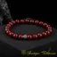 Red Yemeni Aqeeq Beaded Elastic Bracelet
