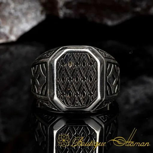 Stoneless Modern Design Silver Ring - Image 3