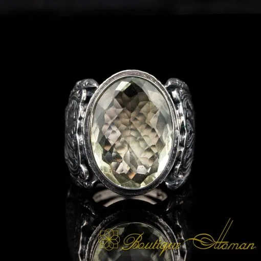 One of a Kind Lemon Topaz Silver Ring No:1 - Image 3