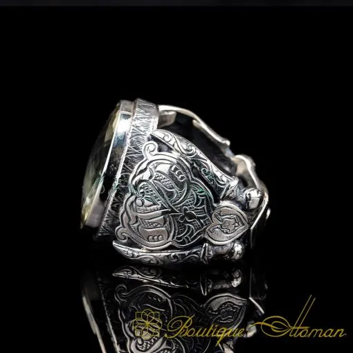 One of a Kind Lemon Topaz Silver Ring No:1 - Image 4