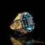 One of a Kind Blue Topaz Silver Ring No:3