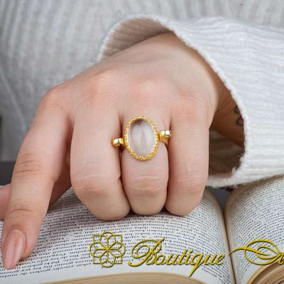 Dur Al Najaf Hand Made Simple Design Women Ring (Gold Plated) - Image 5