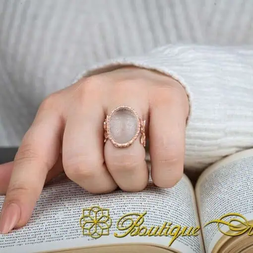 Dur Al Najaf Ayat Al Kursi Women Ring (Rose Gold) - Image 5