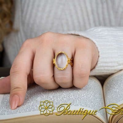 Dur Al Najaf Hand Made Women Ring (Gold Plated) - Image 5