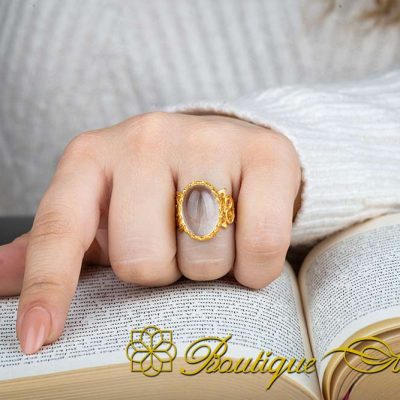 Dur Al Najaf Handcraft Women Ring (Gold Plated) - Image 5