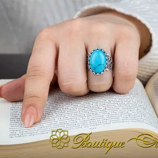 Turquoise Feroza Handcraft Women Ring - Image 5
