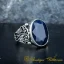 Blue Sapphire Filigree Women Ring