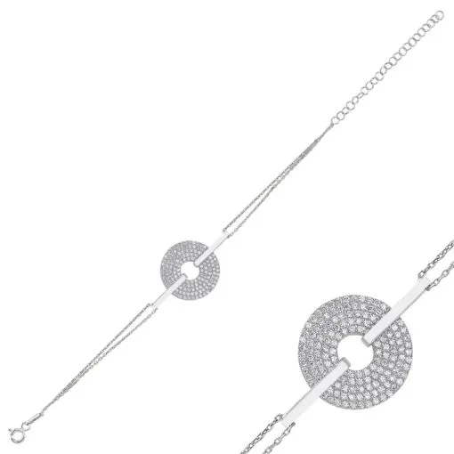 Zircon Movable Hoop Bracelet