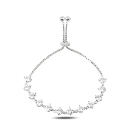Zircon Tennis Adjustable Sliding Bracelet