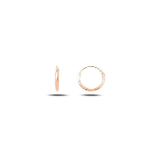 8mm Plain Hoop Silver Earrings