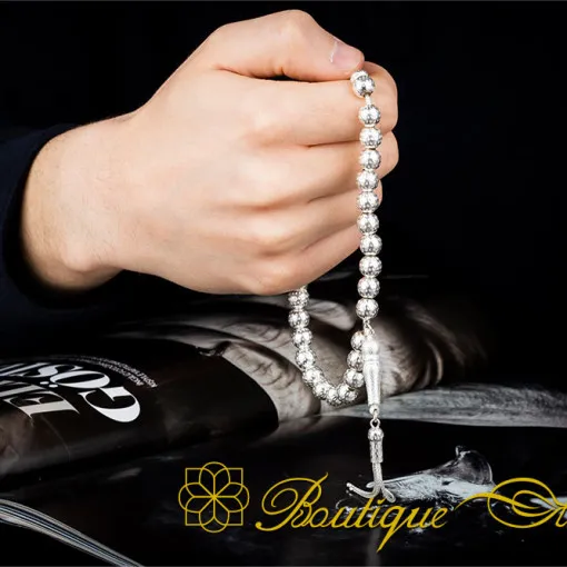 Plain 925 Sterling Silver Tasbih No:1 - Image 5