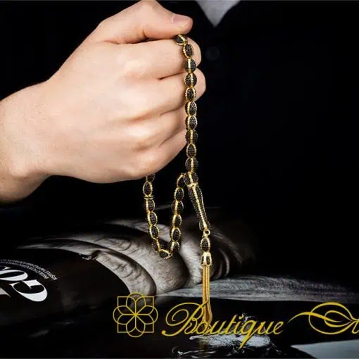 Exclusive Collection Micro Zircon Detailed Golden Tasbih No:1 - Image 6