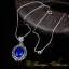 Blue Aqeeq Filigree Silver Women Pendant