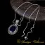 Sapphire Blue Filigree Silver Women Pendant