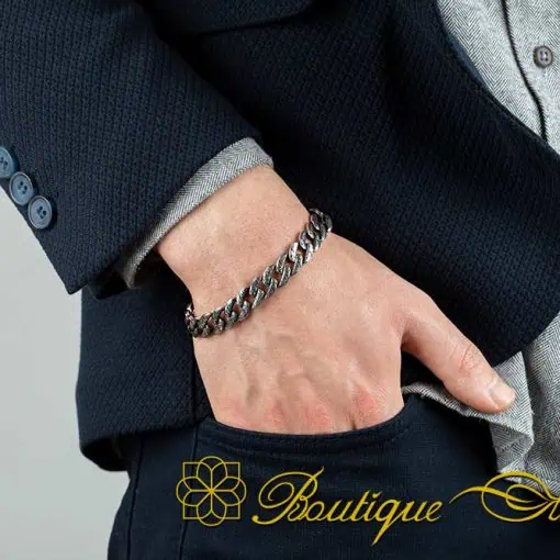 10 mm Exclusive Silver Chain Bracelet For Men - Image 5