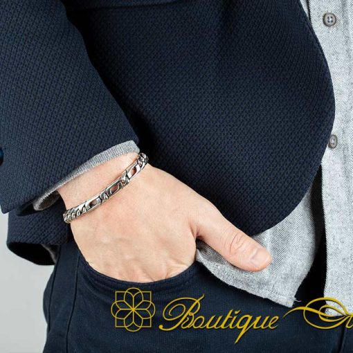 Special Design Silver Chain Bracelet For Men No:7 - Image 4
